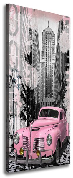 Imprimare tablou canvas masina roz