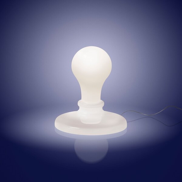 Lampă de masă Foscarini, White Light, reglabil, Alb, Camera de zi, Sticlă, Design