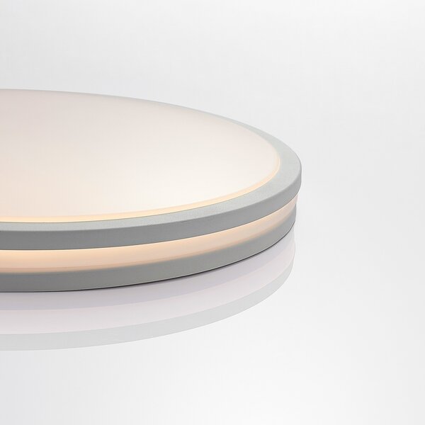 Plafoniere Lindby, Arnim, reglabil, Alb, Baie, Plastic, Modern