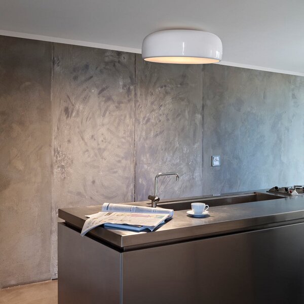 Plafoniere FLOS, Smithfield, reglabil, Alb, Camera de zi, Metal, Design