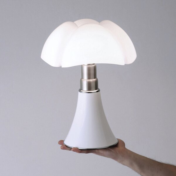 Lampă de masă Martinelli Luce, Minipipistrello, reglabil, Alb, Camera de zi, Metal, Design