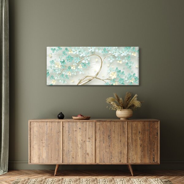Tablou - Copac auriu înflorit (120x50 cm)