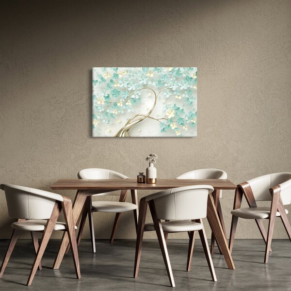 Tablou - Copac auriu înflorit (90x60 cm)
