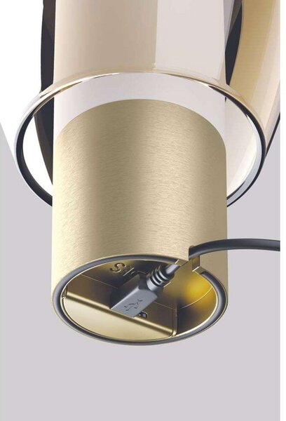 Lampa de masă Easy Peasy ToGo, turcoaz/auriu, 24 cm