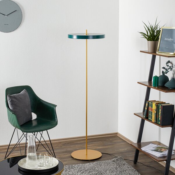 Lampadar UMAGE, Asteria Floor, reglabil, Verde, Camera de zi, Metal, Design