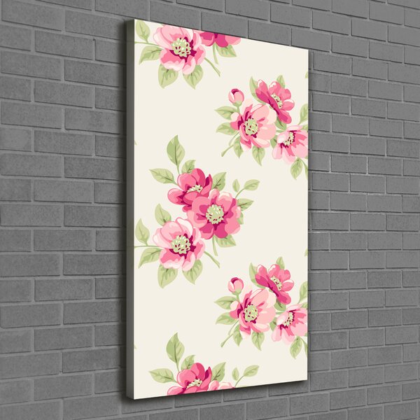 Imprimare tablou canvas flori roz