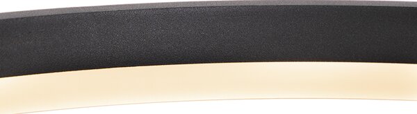Lampă suspendată de design neagră 60 cm cu LED inclus cu dimmer în 3 trepte - Anello