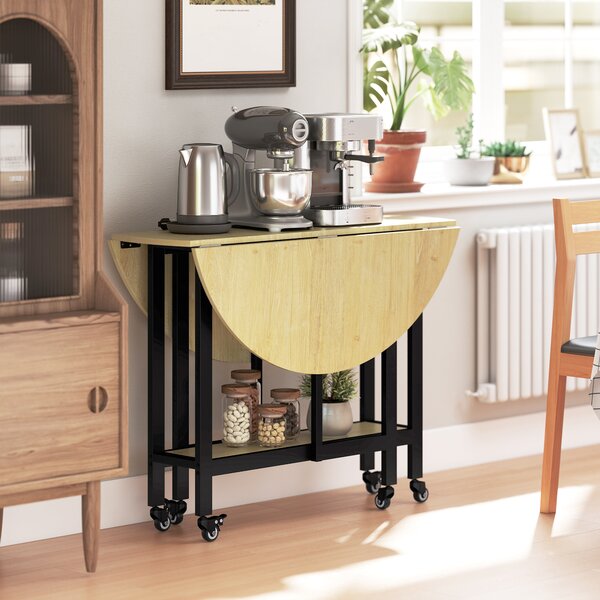 HOMCOM Masă Pliabilă pentru Dining, Masă de Bucătărie cu Roți pentru 2-4 Persoane, 100x100x75 cm, Stejar | Aosom Romania