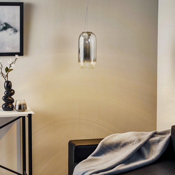 Lustră Pendul Artemide, Gople Mini, reglabil, Metalic, Camera de zi, Sticlă, Design