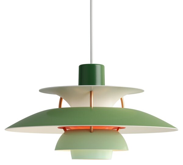 Lustră Pendul Louis Poulsen, PH 5 300, reglabil, Verde, Camera de zi, Metal, Design