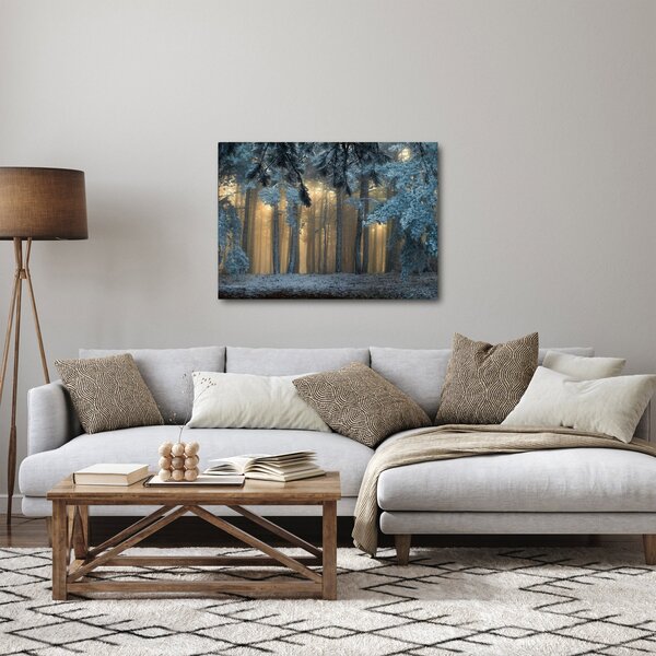 Tablou cu pădure înzăpezită (70x50 cm)