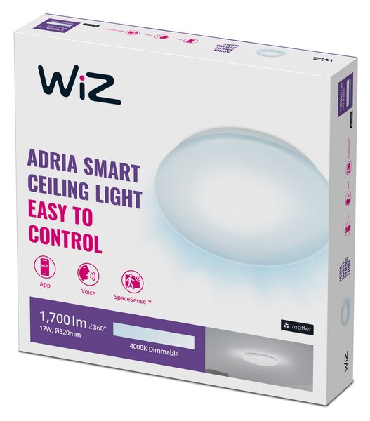 Plafoniere WiZ, Adria, reglabil, Alb, Camera de zi, Plastic, Modern