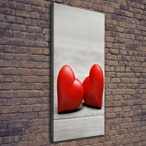 Imprimare tablou canvas Inima pe lemn