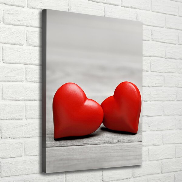 Imprimare tablou canvas Inima pe lemn