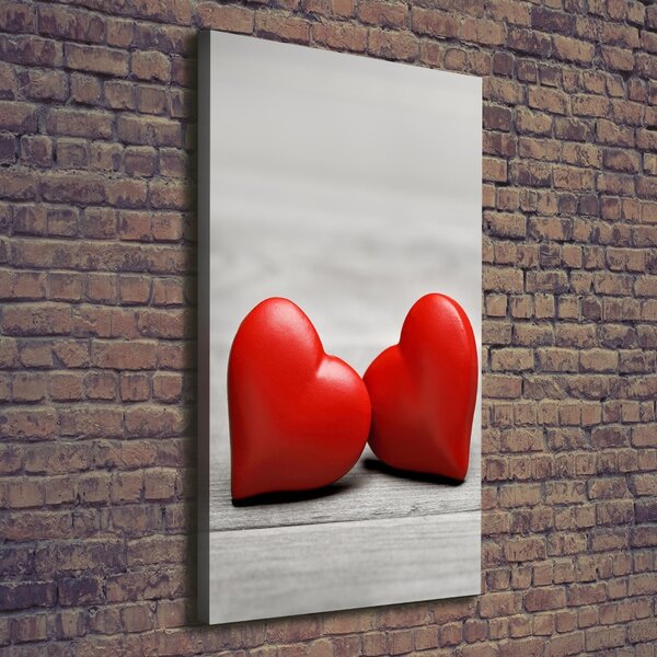 Imprimare tablou canvas Inima pe lemn