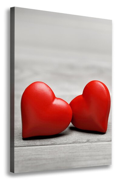 Imprimare tablou canvas Inima pe lemn