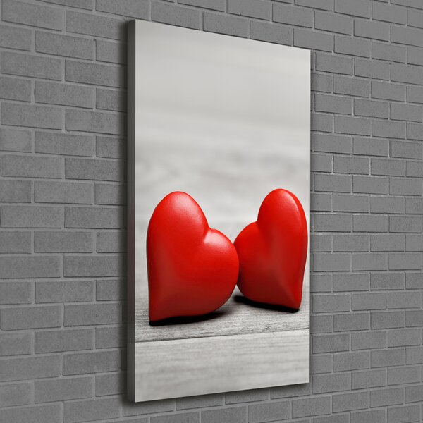 Imprimare tablou canvas Inima pe lemn