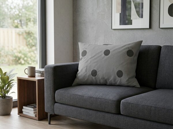 Fața de perna din policoton CROWN POLY 50x70 cm, gri inchis