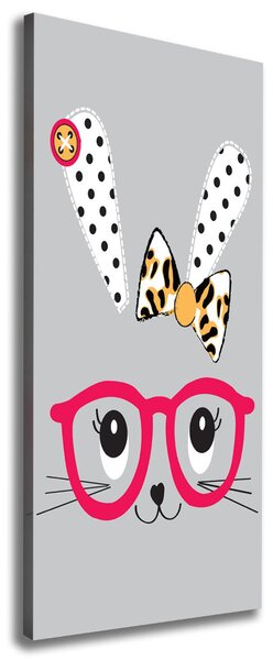 Imprimare tablou canvas Iepure cu ochelari