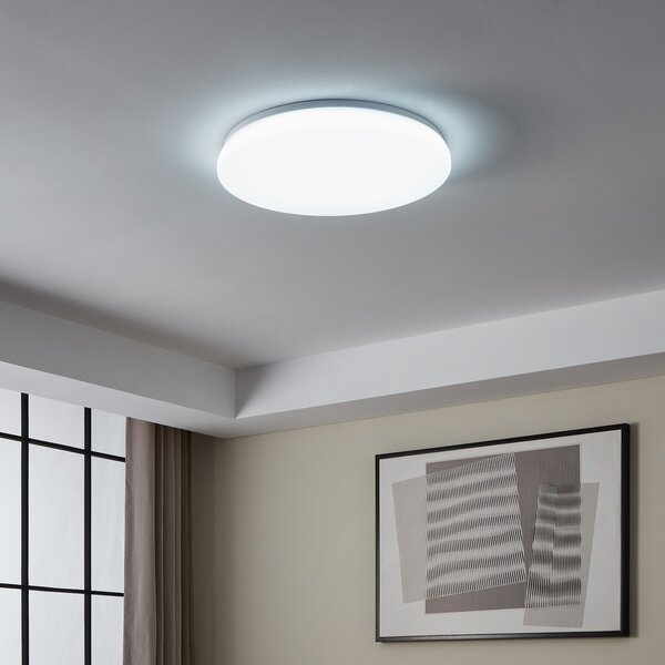 EGLO connect Totari-Z LED plafonieră cu LED, alb 56cm, reglabil, Alb, Camera de zi / sufragerie, Plastic