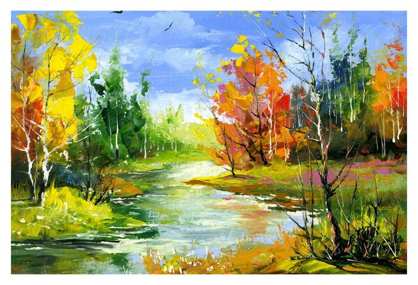 Tablou - Peisaj - pictură (90x60 cm)