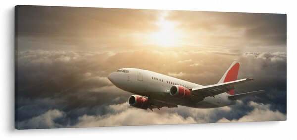Tablou - Avion în nori (120x50 cm)