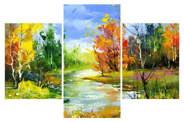 Tablou - Peisaj - pictură (90x60 cm)