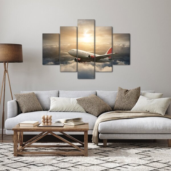 Tablou - Avion în nori (150x105 cm)