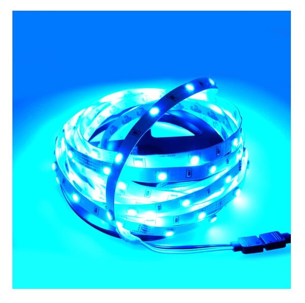 Banda LED RGB interior 24V, 7.2W/m, 9-10lm/LED, lungime 5 m, priza, IP20