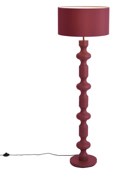 Lampă de podea retro prună cu abajur din material textil 160 cm - Captain
