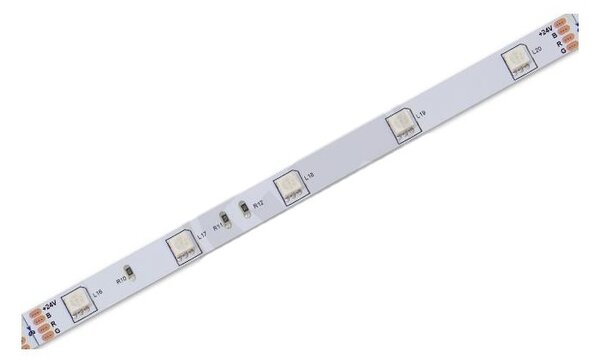 Banda LED RGB interior 24V, 7.2W/m, 9-10lm/LED, lungime 5 m, priza, IP20