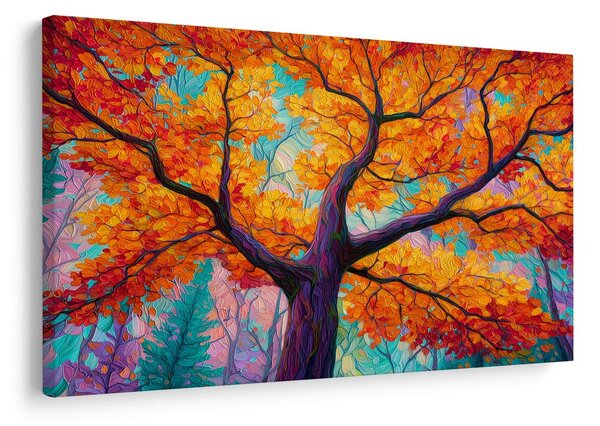 Tablou copacul vieții colorat de toamnă