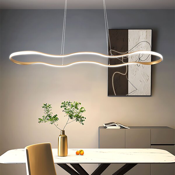 Lampă suspendată LED de tavan LHJ027-CP 100cm aurie