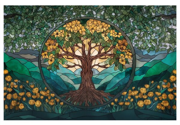 Tablou arborele vieții în floare