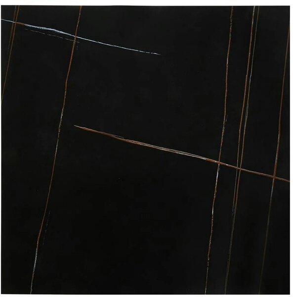 Masuta cafea FELICIA, negru/auriu, ceramica/metal, 80x80x46 cm
