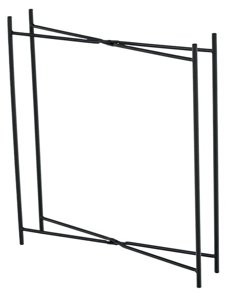 Masuta auxiliara cu tava detasabila RENDER, negru, metal, 47x47x50 cm