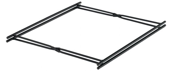 Masuta auxiliara cu tava detasabila RENDER, negru, metal, 47x47x50 cm