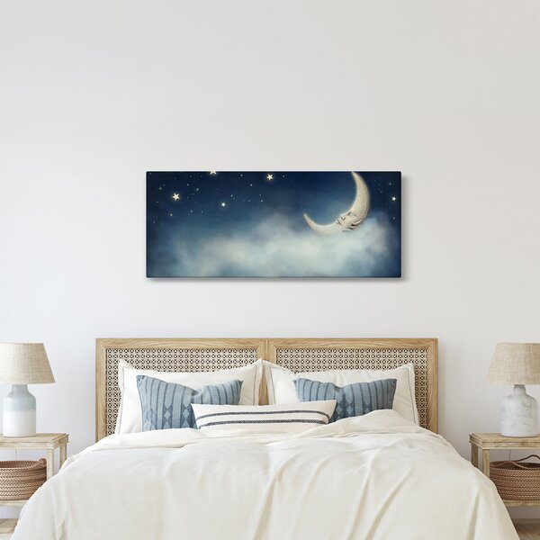 Tablou - Luna cu stele (120x50 cm)