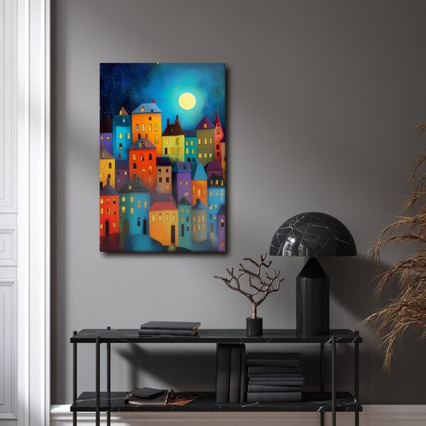 Tablou case colorate sub stele