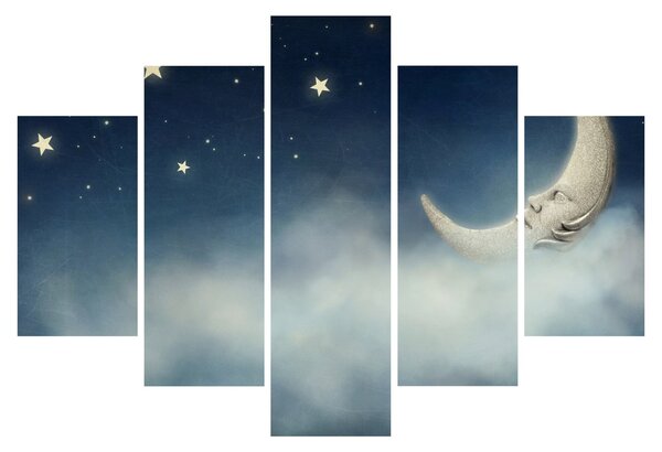 Tablou - Luna cu stele (150x105 cm)