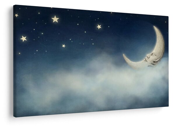 Tablou - Luna cu stele (90x60 cm)
