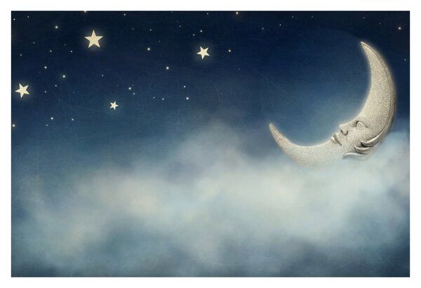 Tablou - Luna cu stele (90x60 cm)