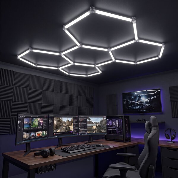 Toolight Toolight, Lampă de tavan LED HEXAGON 5 module, JNH051-H, albă, OSW-56243