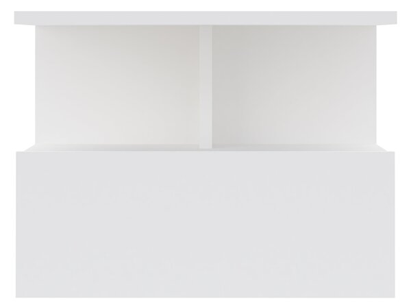 Noptiera haaus Kabi, 1 Usa, Alb, 45 x 30 x 34 cm
