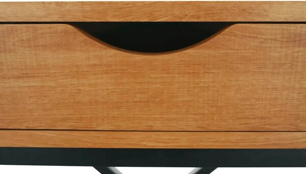 Masuta auxiliara VIRED, stejar/negru, 50x30x60 cm