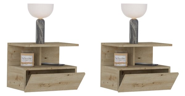Set haaus Kabi, 1 Usa, Stejar Artisan, 45 x 30 x 34 cm