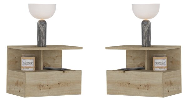 Set haaus Kabi, 1 Usa, Stejar Artisan, 45 x 30 x 34 cm