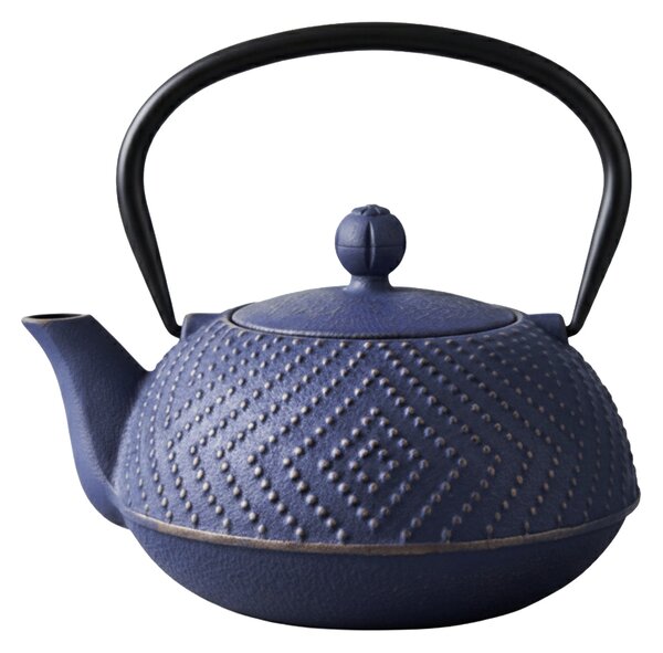 Ceainic din fontă cu infuzor KAMIN, 900 ml, bleumarin