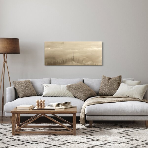 Tablou - Oraș în nori (120x50 cm)