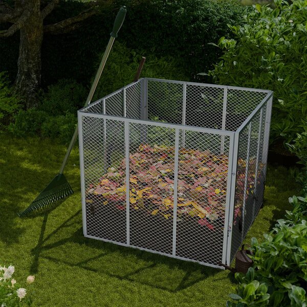 Juskys Compostor metalic 450 L - argintiu